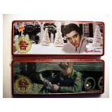 2 Elvis Presley Russell Stover candy tins, 1 full,