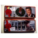 2 Elvis Presley Russell Stover candy tins, empty