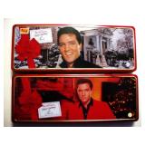 2 Elvis Presley Russell Stover candy tins, empty
