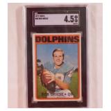 Graded 1972 Topps Bob Griese football card #80