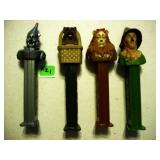 4 Wizard of Oz PEZ: Tin Man - Toto in Basket -