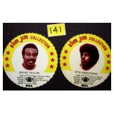 Two 1978 Slim Jim football cards #29A-B,