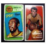 Two 1970 1971 Topps basketball cards