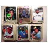 Partial set 1983 Fleer baseball star cards,