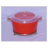 1969 Pyrex Celtic Floral promo 1 qt. casserole w/