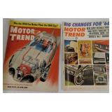 Sixteen 1950's & 1960's Motor Trend car magazines