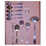 Silverplate serving utensils  mini spoons