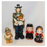 Norcrest Amish couple salt & pepper S&P shakers -