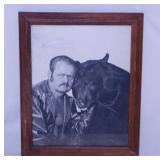 1970's B&W photo of professional wrestler