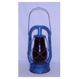 Dietz Monarch railroad lantern w/ red glass globe