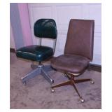 Mid Century Steel Case rolling office chair -