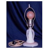 1920's Art Deco frosted hobnail glass boudoir