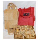 Wine bottle corks - New brown paper retail
