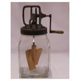 Glass 4 qt. butter churn