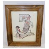 4 framed wall art prints: Norman Rockwell and