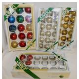 4 boxes glass Christmas tree ornaments