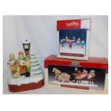 Christmas: Porcelain carolers music box, works -