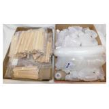 Wooden craft sticks - New 1 oz. plastic condiment
