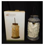 Woodland Christmas Santa Claus lantern in box -
