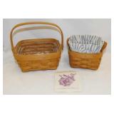 2 Longaberger baskets: 1994 Sweet Basil w/ liner