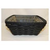 2010 Longaberger Black Large Flare basket w/