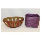 2 Longaberger baskets: 2010 Purple Summer Bright