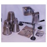 1974 Saladmaster Food Cutter w/ box & 5 cones:
