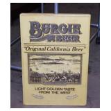 1970's Burgie Beer bar sign, 11.5' x 17',