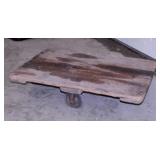 Heavy duty rolling wooden warehouse platform cart,