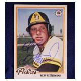 Signed 1978 Topps Merv Rettenmund baseball card,