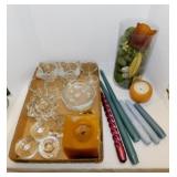 Glass candle holders - Candles