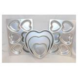 5 Wilton heart cake pans