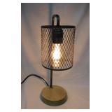 Industrial style mesh cage table lamp w/ Edison