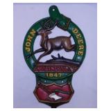 Cast iron John Deere wall pocket mail holder