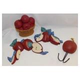 1998 Homco apple wall plaques - 1989 Bountiful