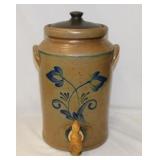 Lovely 2006 Rowe Pottery salt glaze water cooler