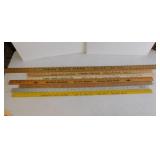 Wooden advertising yardsticks: Chrisman, Paris &