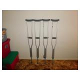 2 pair aluminum adjustable crutches