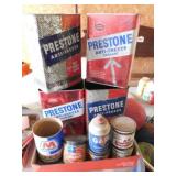 Vintage advertising tins: 4 Prestone antifreeze 1
