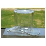 Large Optic Panel clear glass top hat, 6" brim