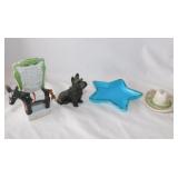 Blue Opal Milk Glass star shaped pin dish - Mule