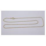 14K yellow gold delicate 16" chain necklace -