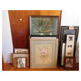 2 large framed floral prints - Extra large