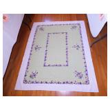 Vintage Startex cotton pansies tablecloth