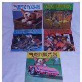 Five 1984 Gremlins 45 rpm vinyl records w/ story