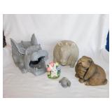 Gargoyle gutter downspout - Garden rabbit & zebra