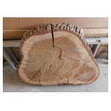 Live edge tree slice for custom table, 31" x 21"