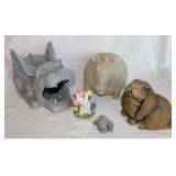 Gargoyle gutter downspout - Garden rabbit & zebra