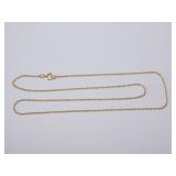 14K yellow gold delicate 16" chain necklace -