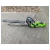 Earthwise 22" cordless lithium battery hedge